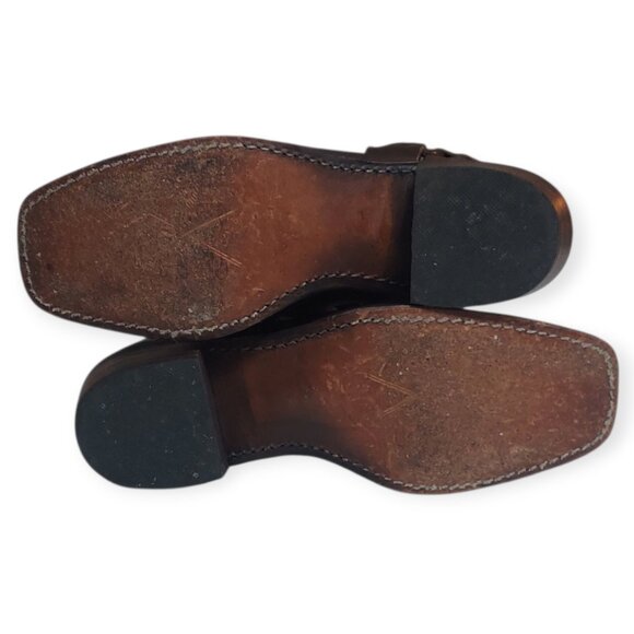 Frye 150th Anniversary Harness Flag Americana Short Boot Brown  Made in USA SZ 8 - Picture 7 of 10